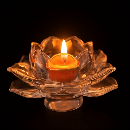 𝗚𝗹𝗮𝘀𝘀 𝗟𝗼𝘁𝘂𝘀 𝗙𝗹𝗼𝘄𝗲𝗿 𝗧𝗲𝗮 𝗟𝗶𝗴𝗵𝘁 𝗖𝗮𝗻𝗱𝗹𝗲 𝗛𝗼𝗹𝗱𝗲𝗿 𝗦𝗲𝘁